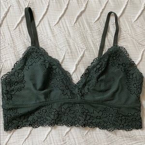 Deep green aerie bralette